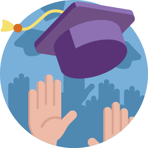 Mortarboard graduated graduate graduation icon