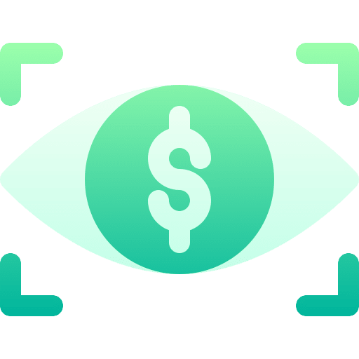 Vision business and finance business dollar icon
