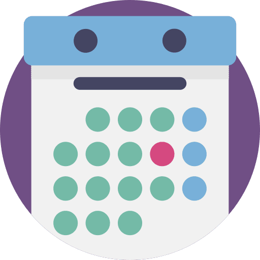 Calendar schedule time and date administration icon