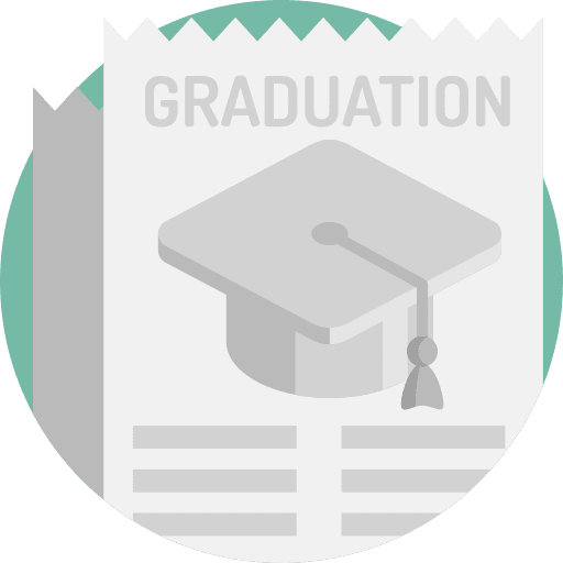 Newspaper mortarboard newspaper education icon