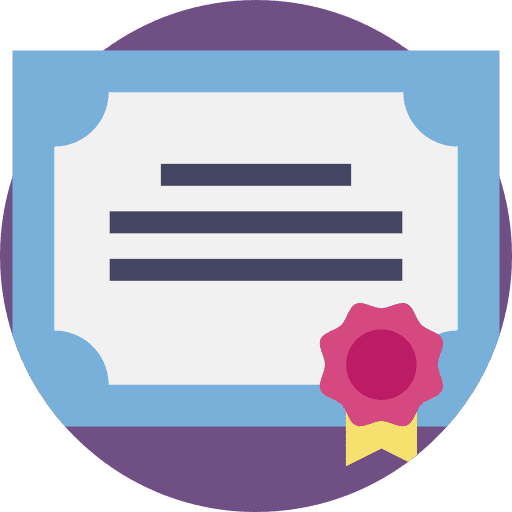 Diploma award certificate education icon