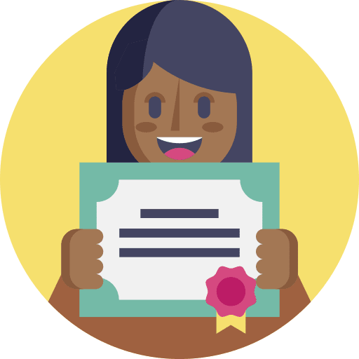 Diploma woman award diploma icon