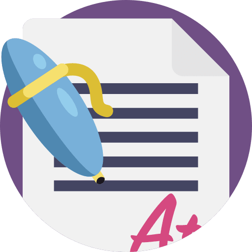 Exam test mark grades icon