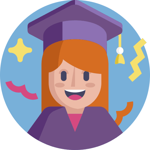 Graduated woman education university icon