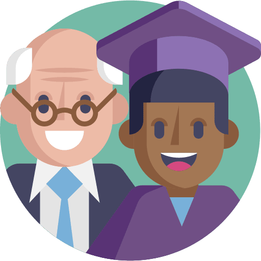 Professor man graduated student icon