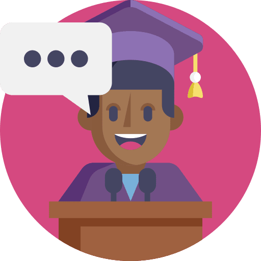 Speech microphone boy speech icon