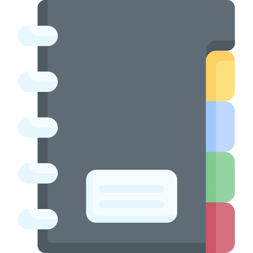 Agenda files and folders address book business icon