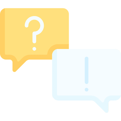 Interview chat bubble talking education icon