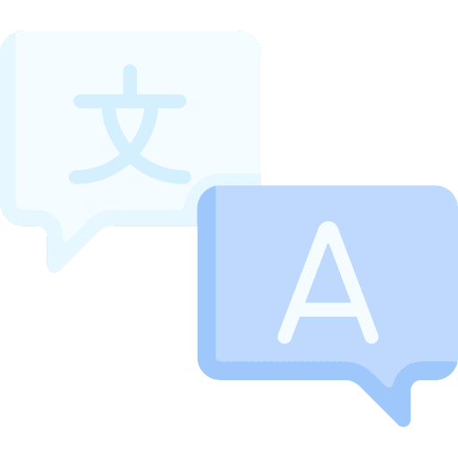 Language logo subject translate icon