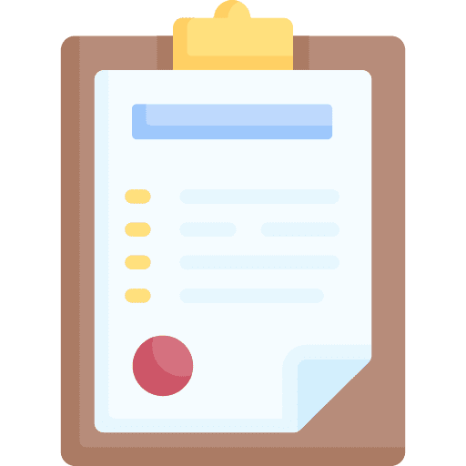 Clipboard survey list files and folders icon