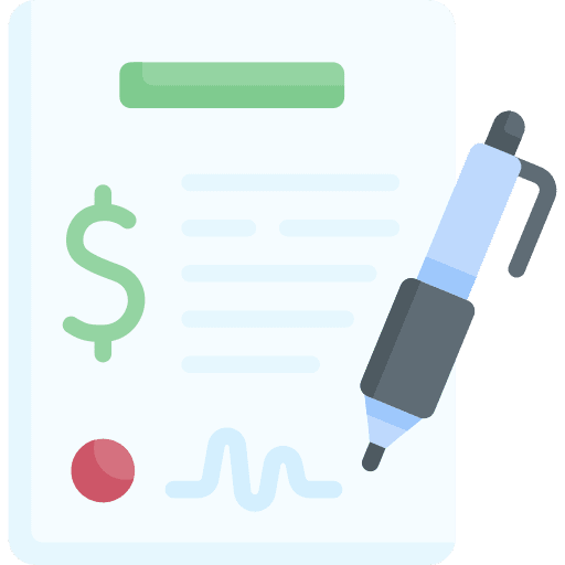 Contract document agreement contract icon