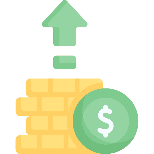 Profit business and finance profit dollar icon