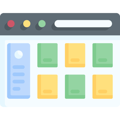Website browser window seo and web icon