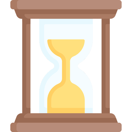 Hourglass waiting clock time icon