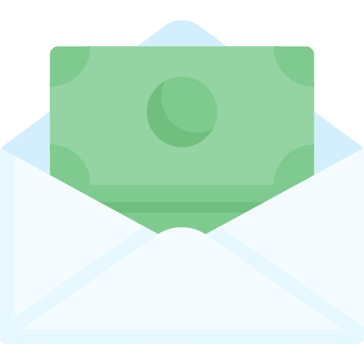 Salary bill salary envelope icon