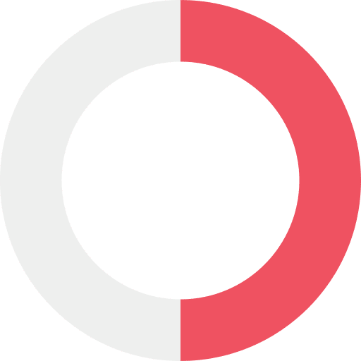 Half infographic figure pie chart icon