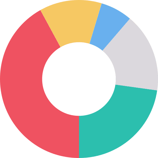 Pie chart diagram market size chart icon