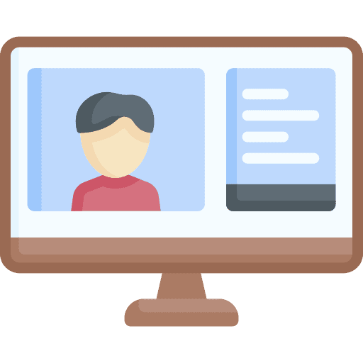 Webinar computer communication live icon