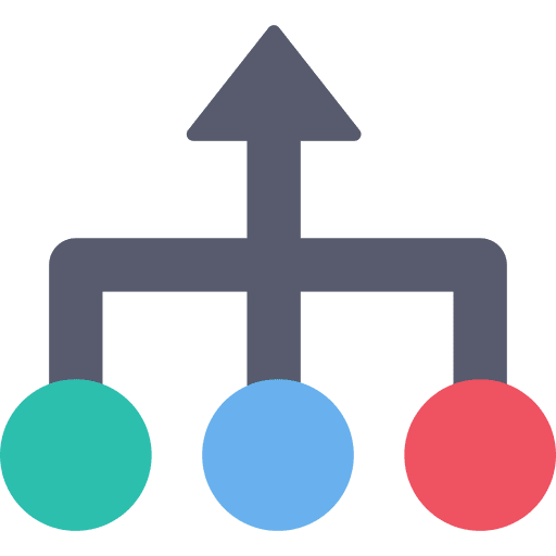 Distribution connections technology network icon
