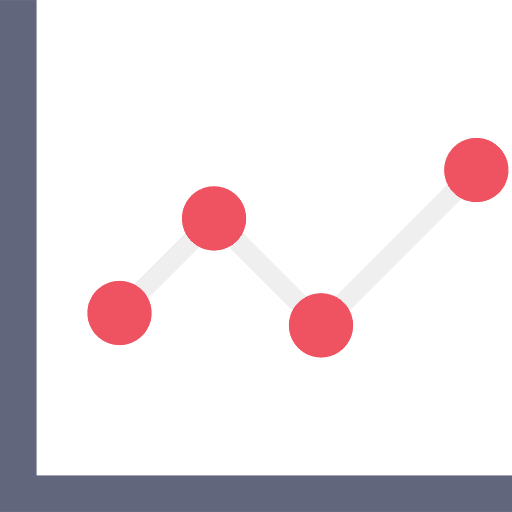 Line graph report chart analytics icon