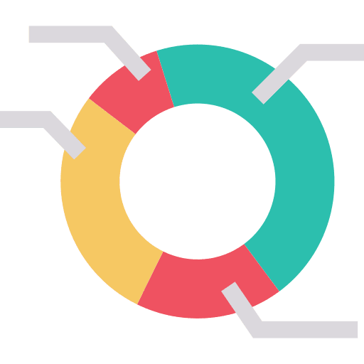 Pie chart result marketing statistics icon