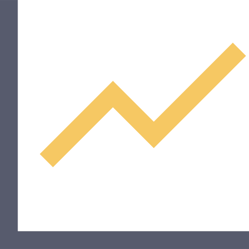 Increase business and finance analytics increasing icon