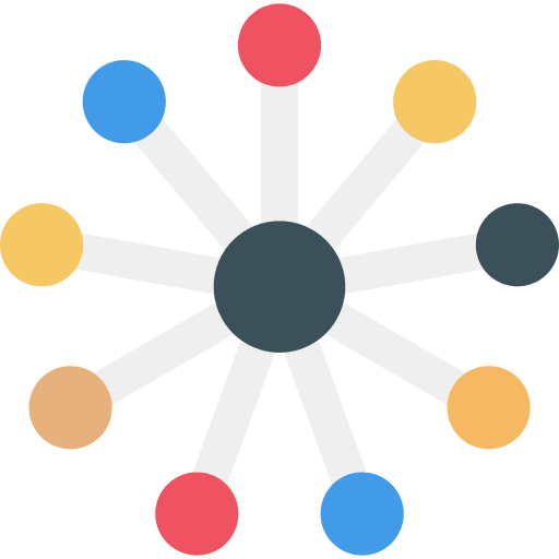 Organization strategy collaboration network icon