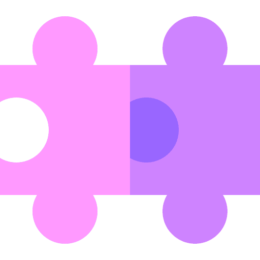 Puzzle hobbies and free time company matching icon