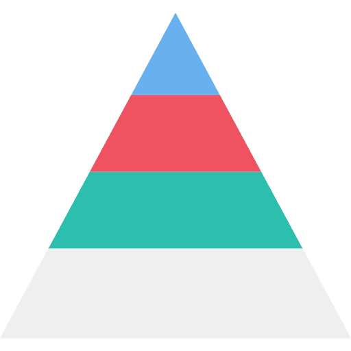 Pyramid business and finance pyramid graphic icon