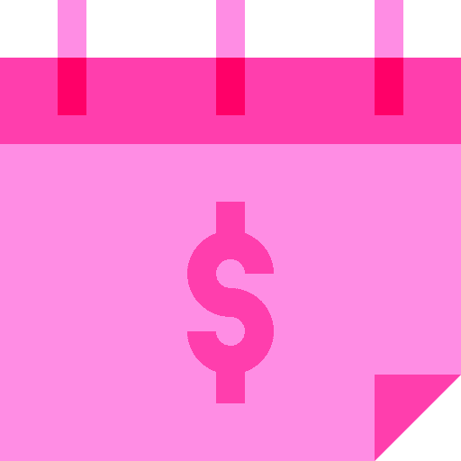 Calendar dollar payday event icon