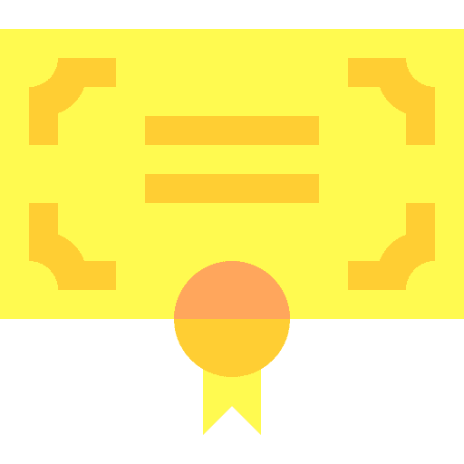 Certificate contract education certification icon