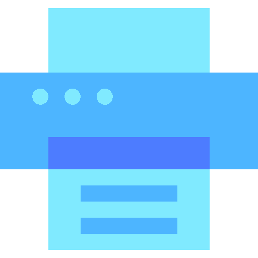 Printer technology paper electronics icon