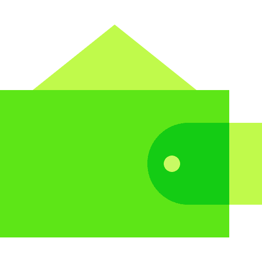 Wallet business and finance billfold card icon