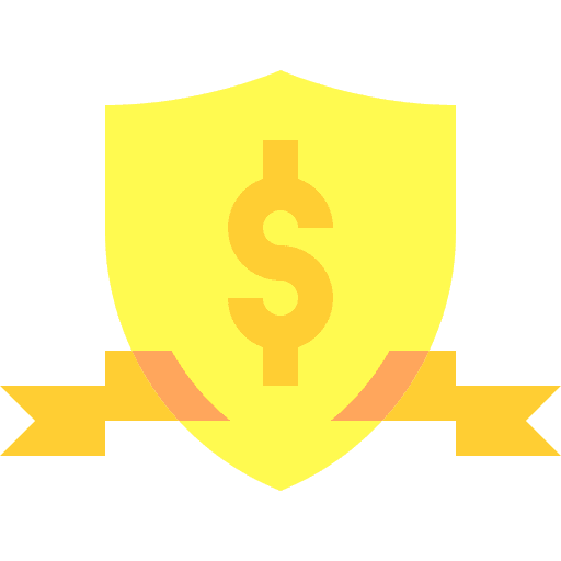 Protection money insured security icon