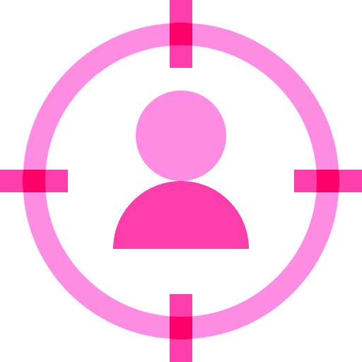 Target customer segmentation target icon