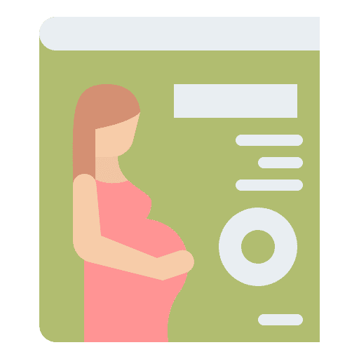 Guide book education mother baby icon