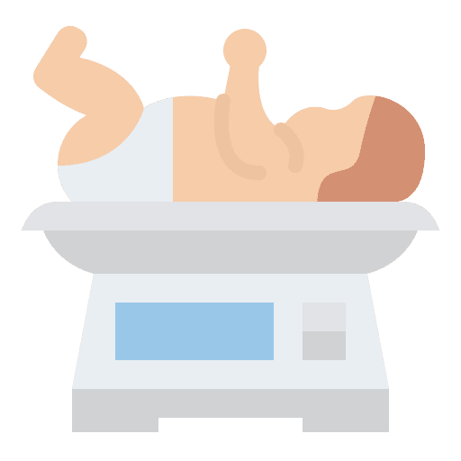 Measurement healthcare and medical maternity newborn icon
