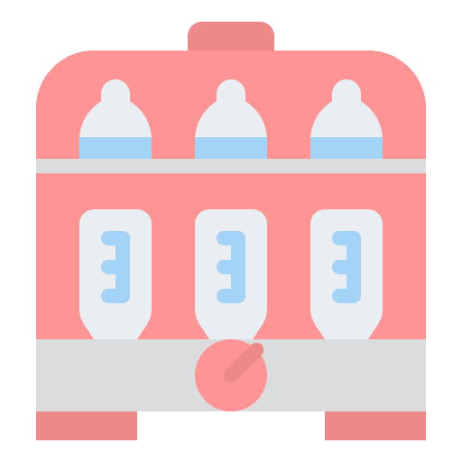 Sterilization kid and baby temperature milk bottle icon