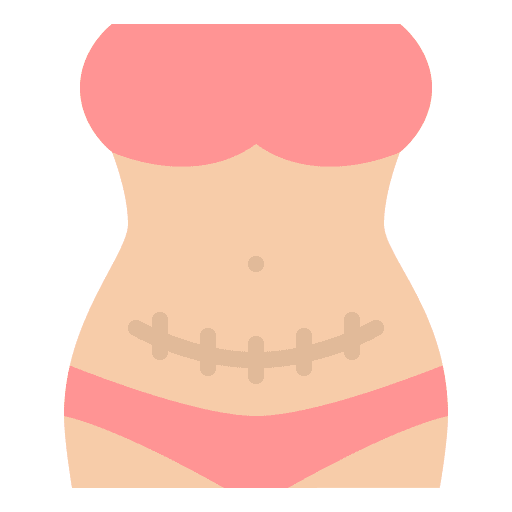 Surgery body healthcare and medical belly icon
