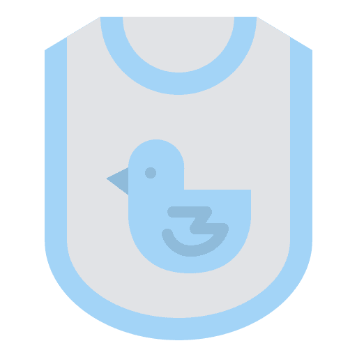 Baby bib baby kid and baby kid icon