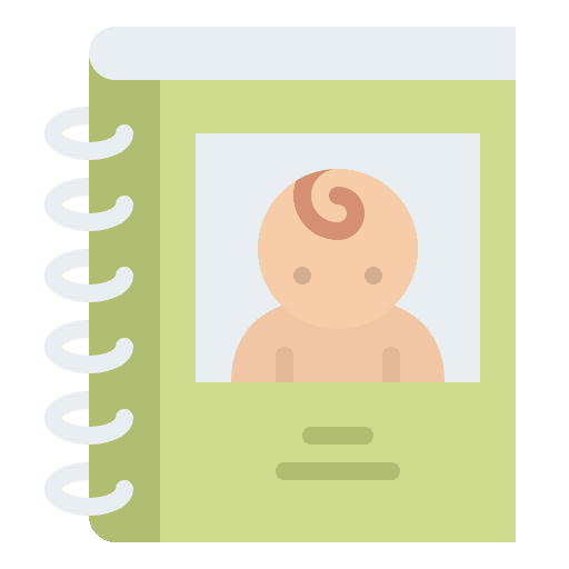Baby book baby book writing kid and baby icon