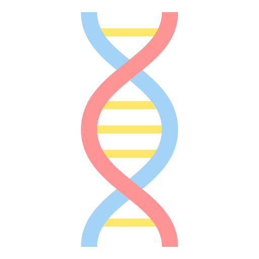 Dna deoxyribonucleic acid genetics structure icon