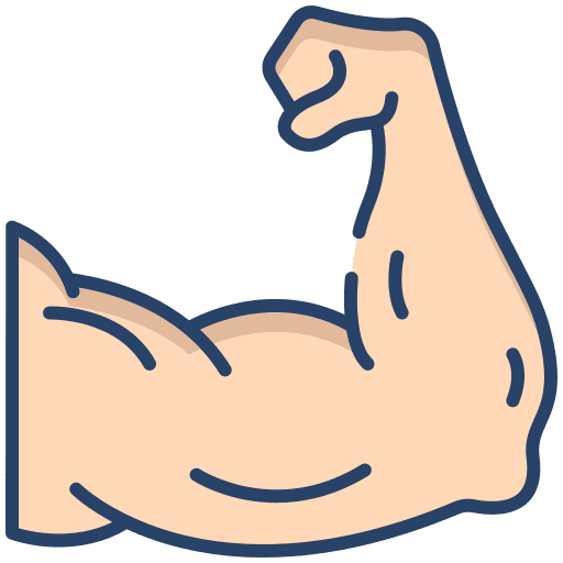 Muscles durable courage anatomy icon