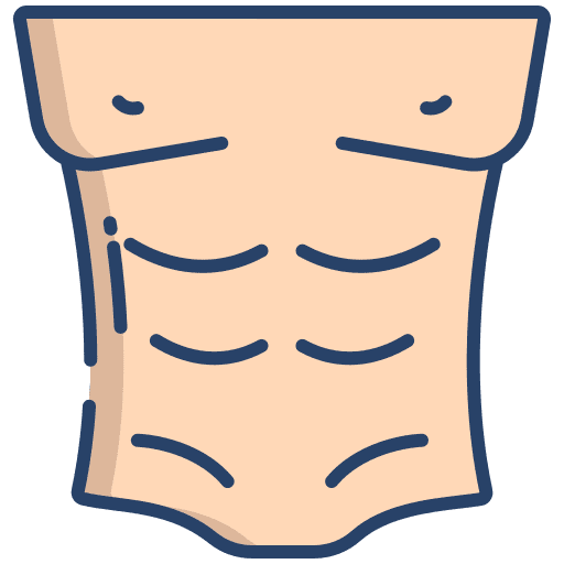 Fitness male abdomen athlete icon