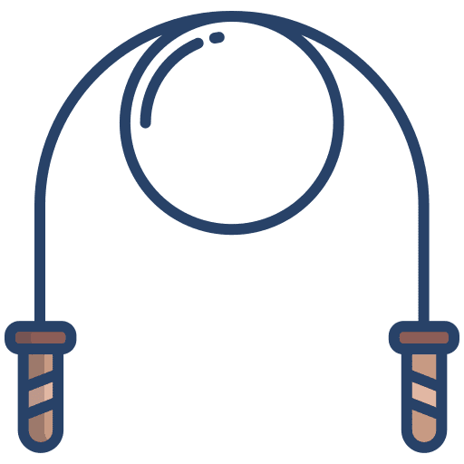 Jumping rope fitness sports and competition jumping rope icon