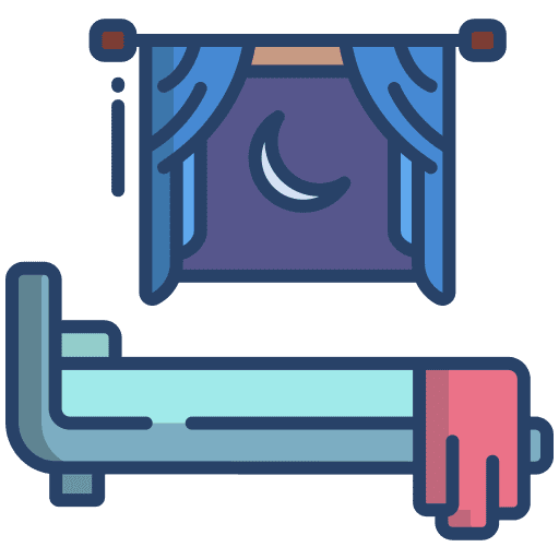 Sleeping window moon rest icon