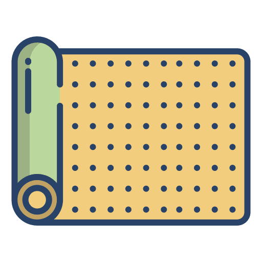 Yoga mat gymnastics wellness workout icon