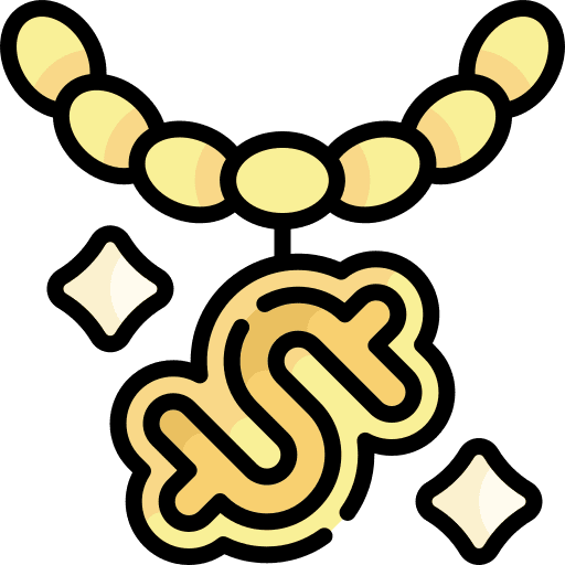 Chain dollar necklace fashion icon