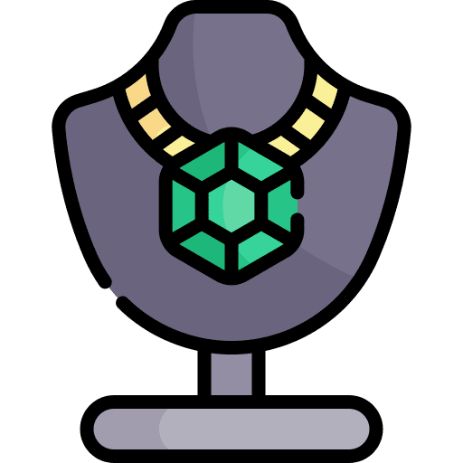 Display jewelry fashion necklace icon