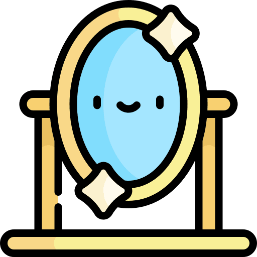 Mirror beauty salon grooming mirror icon